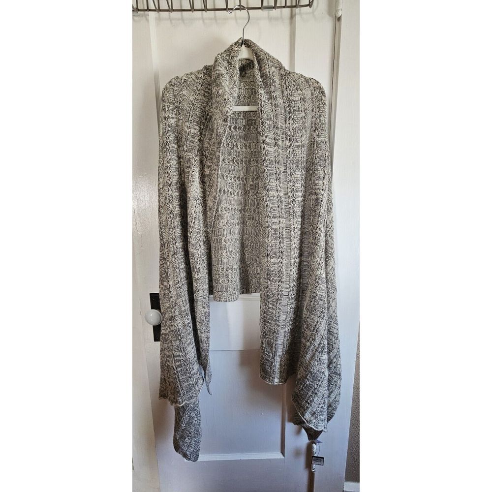NWT HALOGEN scarf‎ wrap stone birch rectangular 75"x37" cotton rabbit hair blend